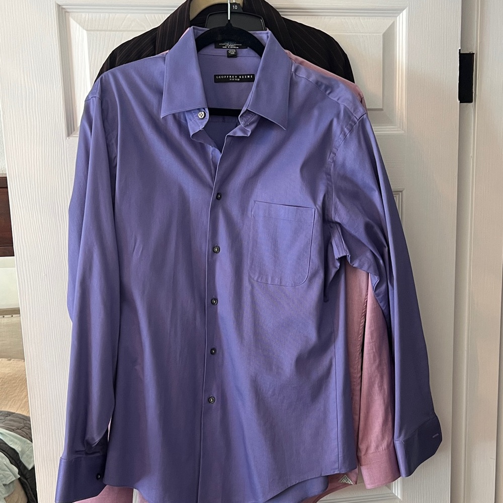 Purple Men's Shirt- Jeffrey Beene fitted